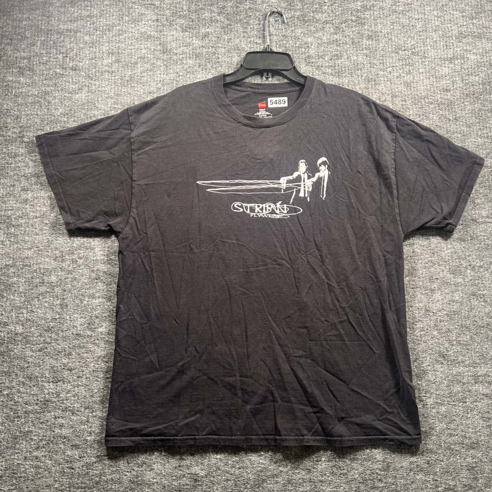 Hanes St Croix Flywear Graphic T-Shirt Mens XL Black Cotton Short Sleeve